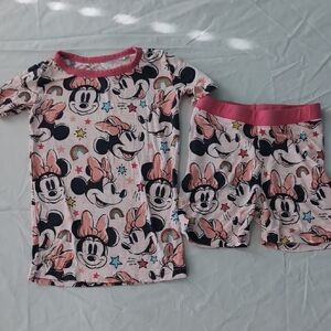 Little Sleepies Minnie Forever 2-piece Short Sleeve And Shorts Pajamas